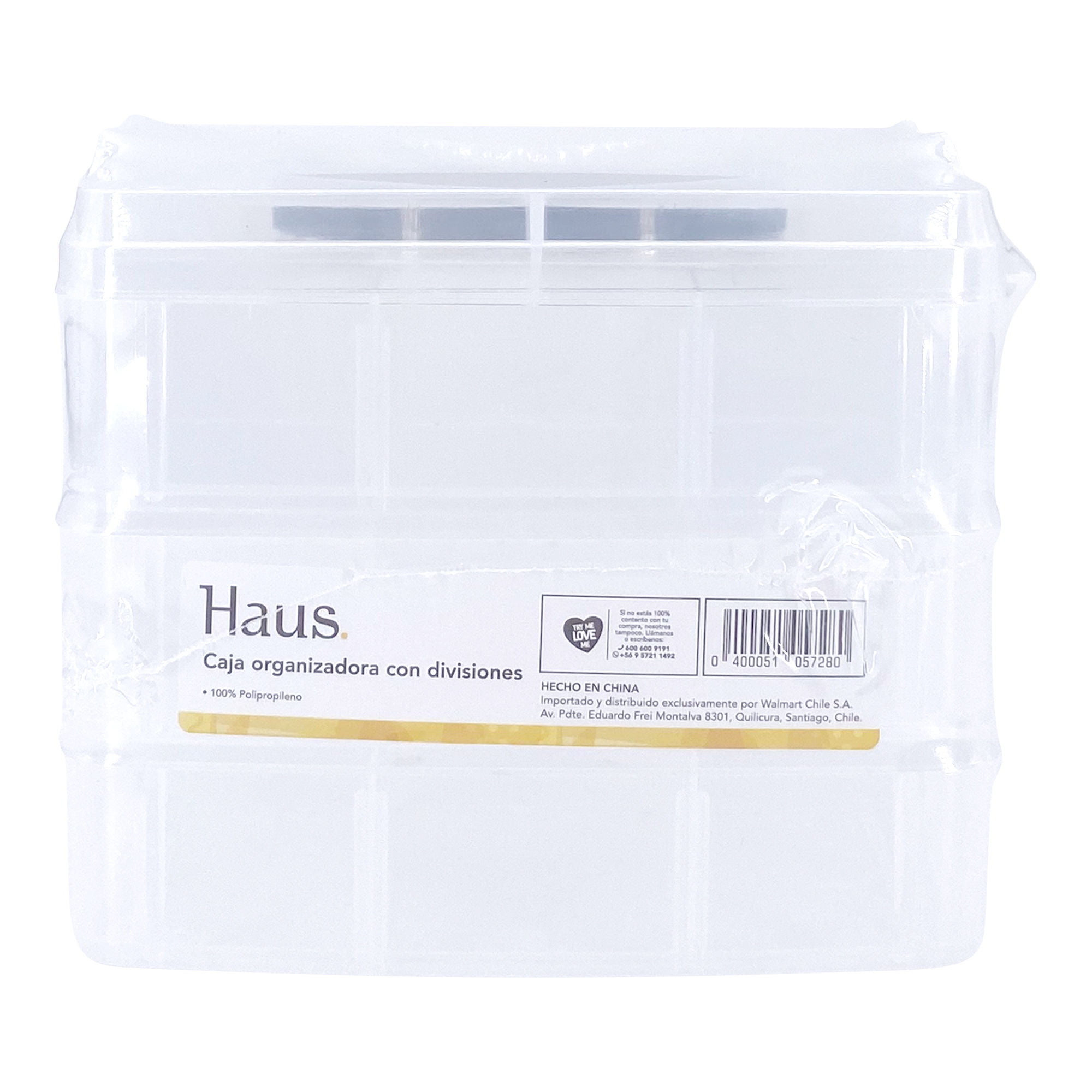 Haus - Caja Organizador Con Divisiones Polipropileno 2 Pieza