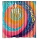 thumbnail image 1 of Cortina de ducha colorida con diseño psicodélico y divertido mensaje "Good Vibe", con ganchos, tamaño 66 x 72 pulgadas, 1 of 3