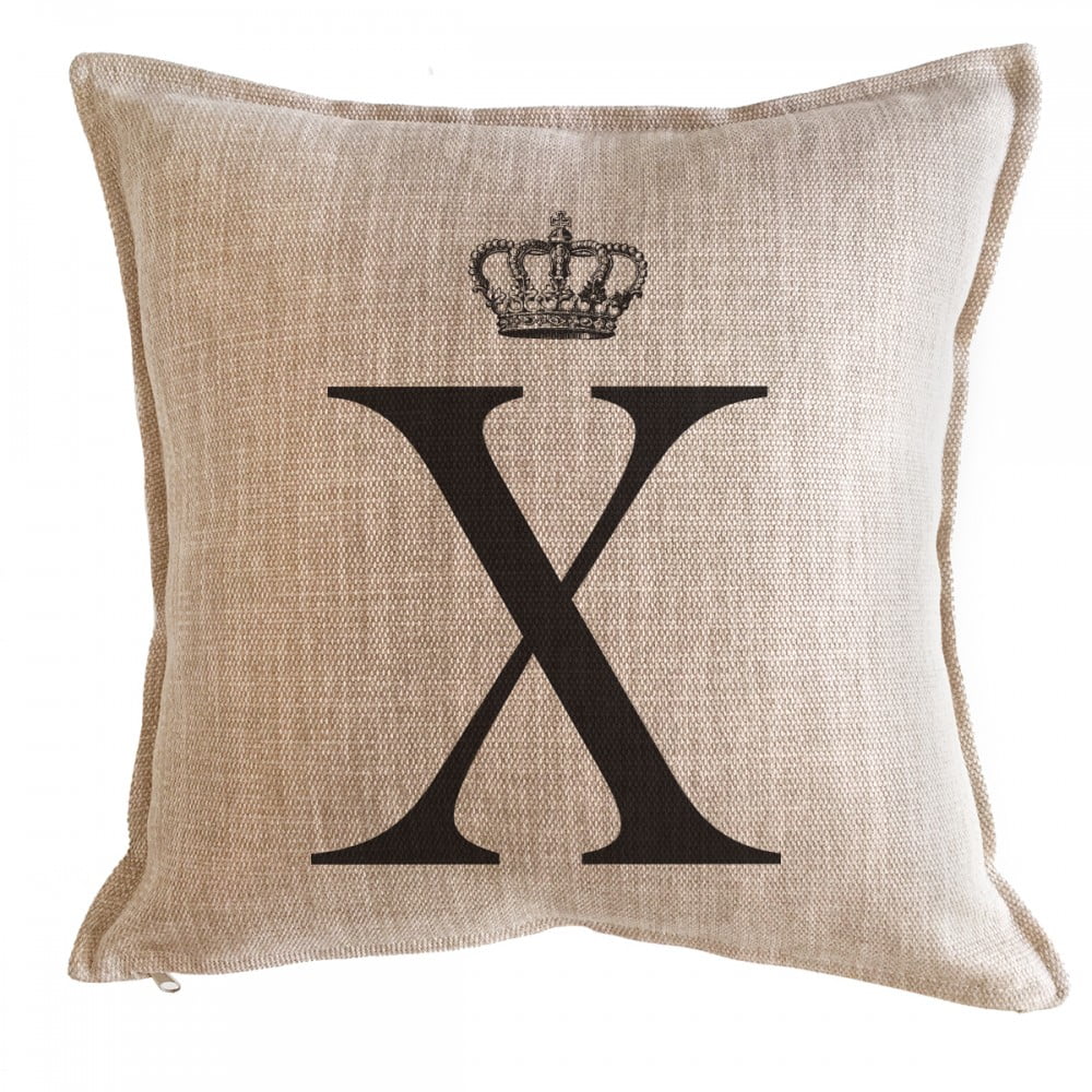 Tuyo Print - Cojín Letra Corona X 45x45
