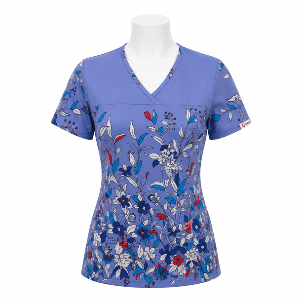 Delantal Mujer 2453 tela elasticada estampada