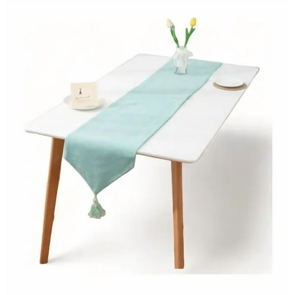 Camino mesa lino con fleco 33x180