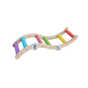 Ioensy - Escalera Para Pájaros, Percha De Madera Maciza, Jaula Para Pájaros, Escalera Para Periquitos, Loros, Cacatúas, Estilo B