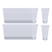 Ioensy - 100 Uds. Botella Vacía De Tubos Blandos De 5Ml Con Tapas Para Crema De Maquillaje Blanco Brillante