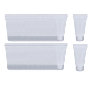 Ioensy - 100 Uds. Botella Vacía De Tubos Blandos De 5Ml Con Tapas Para Crema De Maquillaje Blanco Brillante