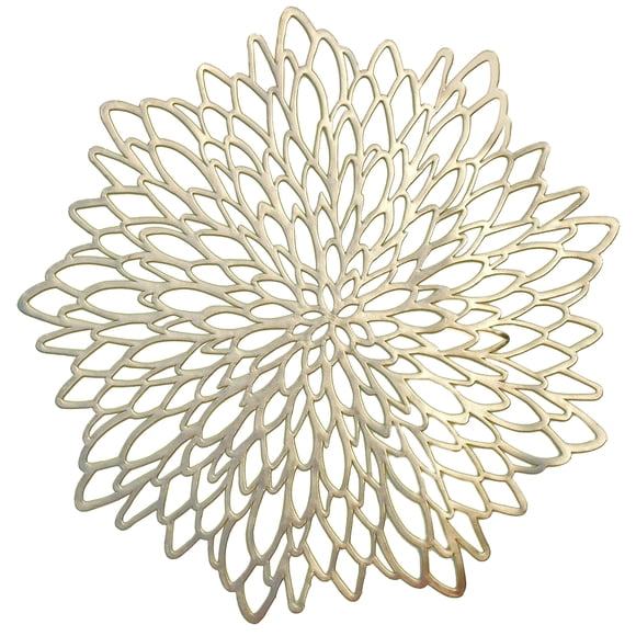 Placemats OCCASIONS, vinilo metalizado prensado, 10 piezas, redondo