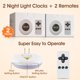 thumbnail image 5 of Reloj de pared con luz nocturna Aora para baño, 2 unidades, con temporizador, 5 of 6