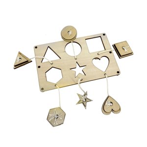 Magideal - Tablero Ocupado Para Niños Habilidad Motora Material De Bricolaje Accesorios De Enseñanza Juguete Artesanal De Madera Educativo Temprano Para Juguetes , Forma De Geometrí Forma De Geometría