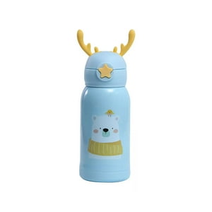 Genérico - Botella De Agua Portatil 500Ml Oso Kawaii Celeste Infantil