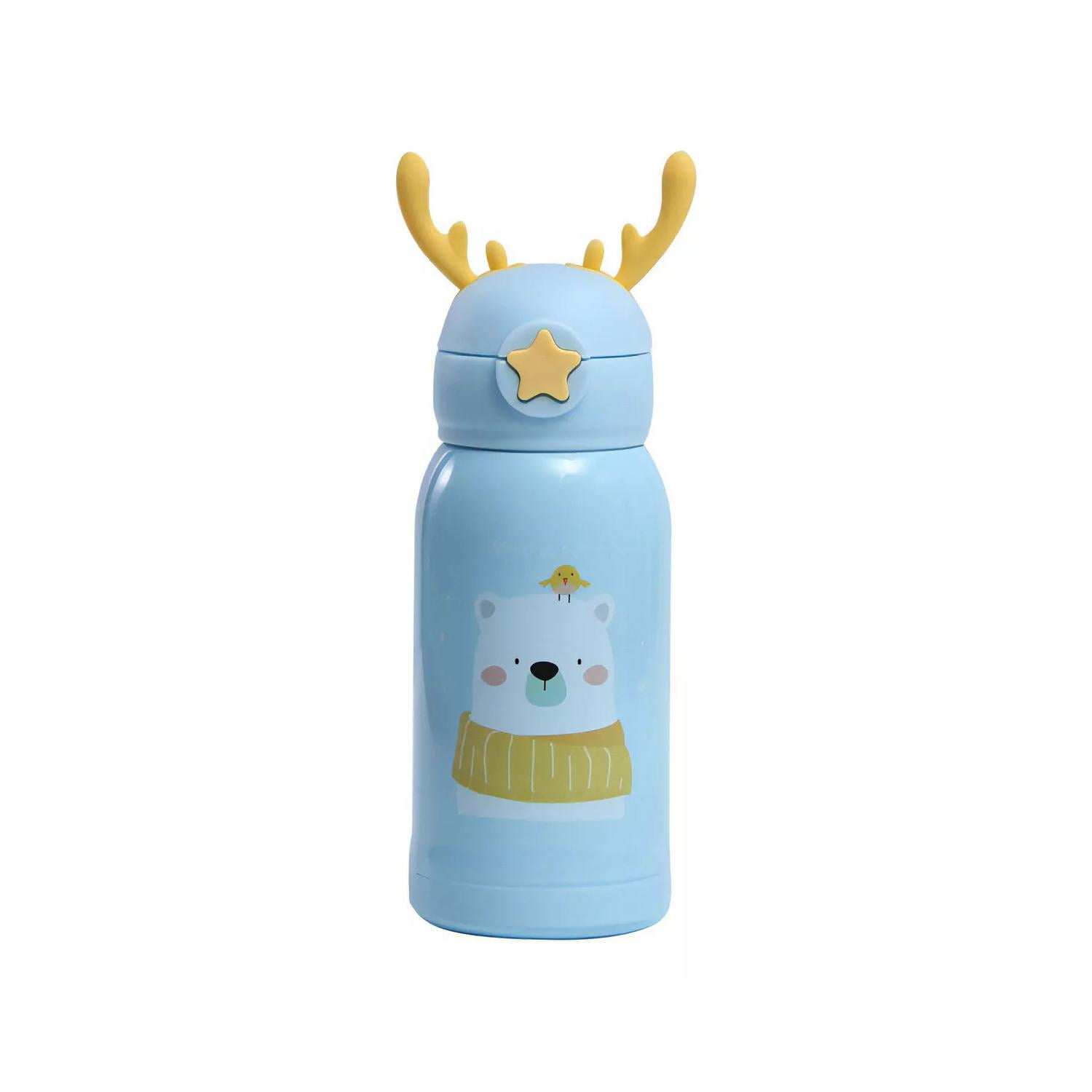 Genérico - Botella De Agua Portatil 500ml Oso Kawaii Celeste Infantil