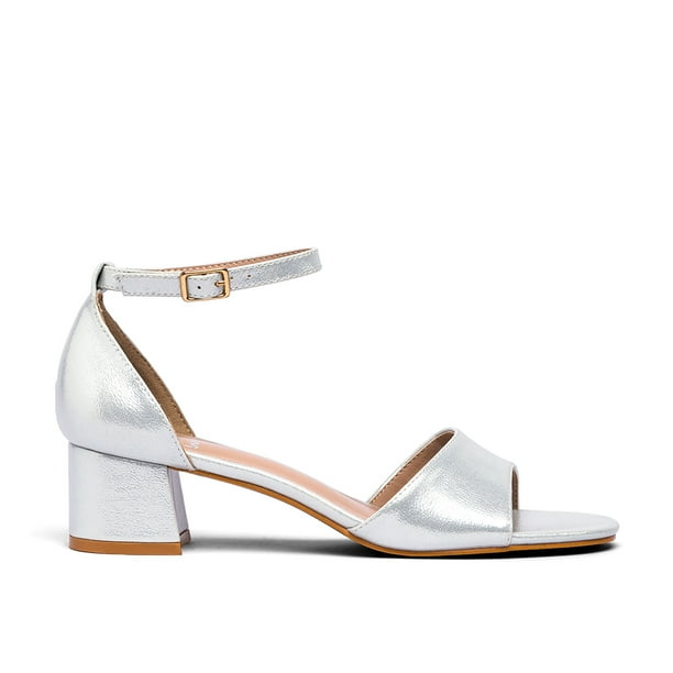 Sandalia Taco Plateada Fiesta Mujer Weide QIU238