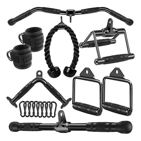 Basko Fitness - Set Poleas Black 9 Accesorios