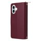 thumbnail image 3 of Funda Cartera con Cremallera y Correa para iPhone 16 Plus Soporte y Tarjetero Rojo, 3 of 6