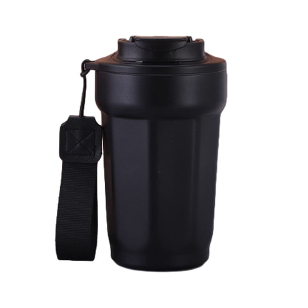 Taza de viaje a prueba de derrames, de acero inoxidable con tapa, termo portátil sellado al vacío.