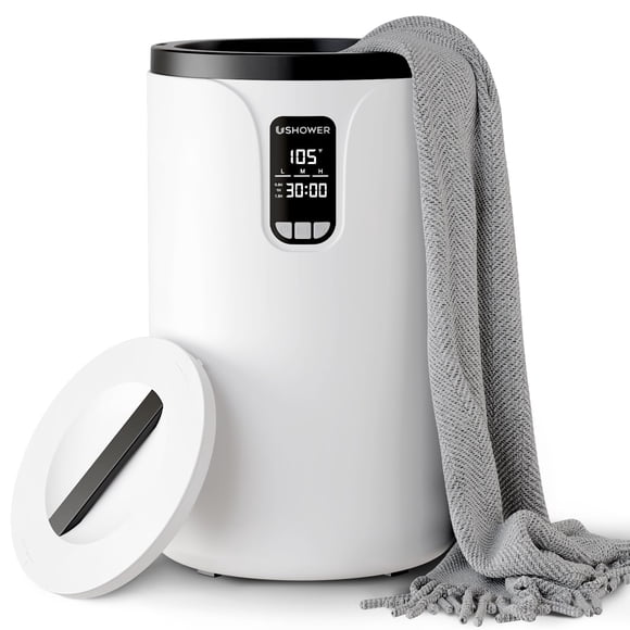 Calentador de toallas USHOWER de 20 L con pantalla LCD y apagado automático