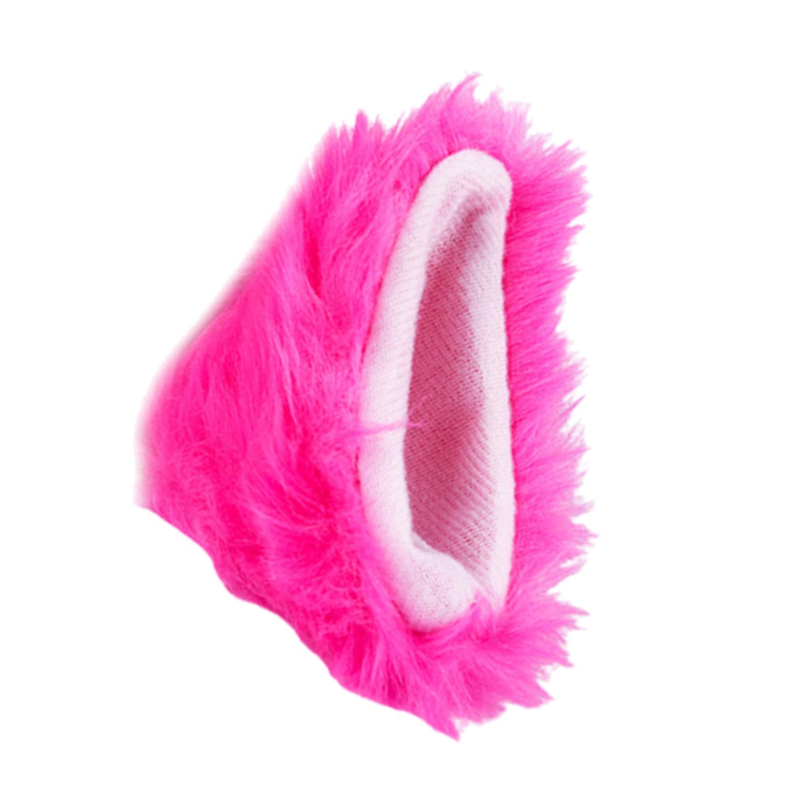 Magideal - Accesorios Para Casco De Motocicleta Con Decoración De Orejas De Felpa Para Snowboard, Esquí, Ciclismo, Fácil De Colocar Y Quitar, Autoadhesivo, Rosa Roja