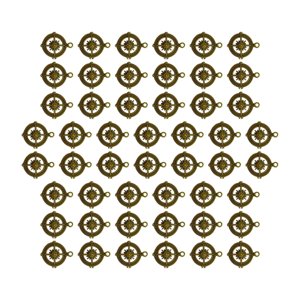 Bothyi - 50 Uds. De Dijes En Forma De Brújula, Colgantes 3D Para Pulsera, Collar, Regalo De Graduación, Color Bronce
