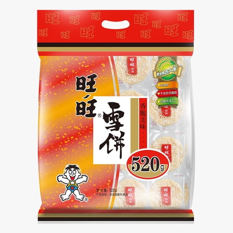 Galletas De Arroz Shelly Sendei Con Sabor Original Marca Want Want 520Gr*