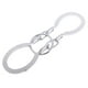 thumbnail image 1 of Solución De Anillo De Metal Deducción Intelectual Desbloqueo Puzzle Juguetes Plata, 1 of 3