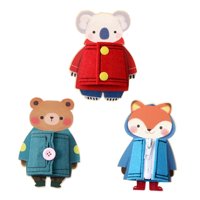 Magideal - Juego De 3 Piezas Para Desarrollar La Motricidad Fina En Niños Pequeños: Tablero De Actividades Versátil Con Forma De Animales Para Disfrazar Y Jugar.