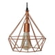 thumbnail image 2 of Lámpara Colgante Techo Triple Hierro Diamante Cobre 22cm Jhn, 2 of 3