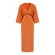 thumbnail image 1 of Vestido Nocturne Midi con nudo en el cuello en V y mangas tipo ala, 1 of 2