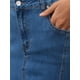 thumbnail image 5 of INSPIRE CHIC Faldas Maxi de Mezclilla para Mujeres de Cintura Alta Ajuste Casual y Acampanado Falda Larga de Jean Azul, 5 of 6