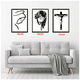 thumbnail image 2 of Cuadros Decorativos Maria,Jesús,cruz Pack X 3 Uds 35x50 Cm C/u, 2 of 2