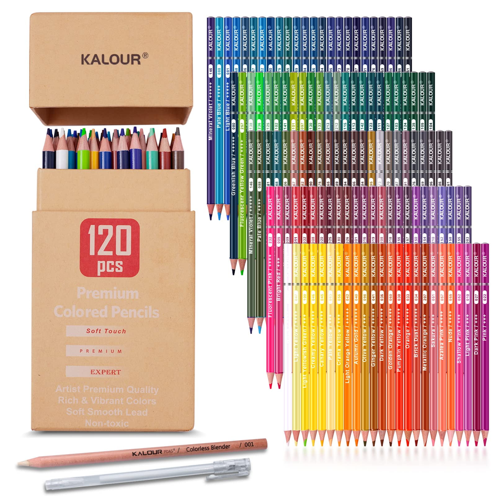 Kalour - Lápices De Colores Premium 120 Colores Para Adultos Y Niños