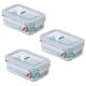 thumbnail image 1 of Pack 3 Contenedores Vidrio Hermetico Rect 400mL Glasslock, 1 of 2