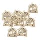 thumbnail image 4 of 10x Rebanadas De Madera Navideñas Con Cuerda Casa De Recortes De Madera Sin Terminar Hecha A Mano En Blanco, 4 of 5