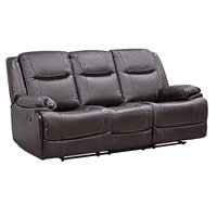 Muebles Santa Ana - Sofá Reclinable 3 Cuerpos Cuero Florence
