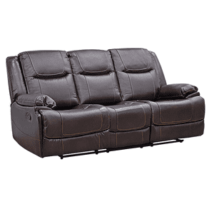 Muebles Santa Ana - Sofá Reclinable 3 Cuerpos Cuero Florence