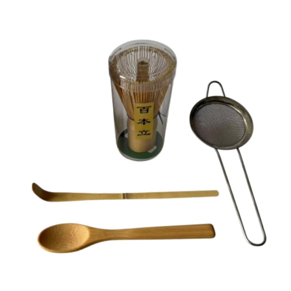 Juego De Té Matcha Hecho A Mano, Kit De Ceremonia Del Té Matcha Para La Mesa, Sala De Té, Oficina, 4 Piezas