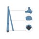 thumbnail image 3 of Corbata Formal de Rayas Estrechas de Color Sólido para Hombre INSPIRE CHIC, Traje de Graduación, Azul Acero, 3 of 5