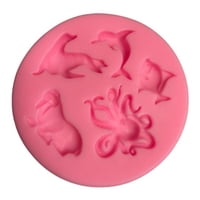 Genérico - Molde De Silicona Molde Delfin Foca Molde Fondant Pulpo Pez