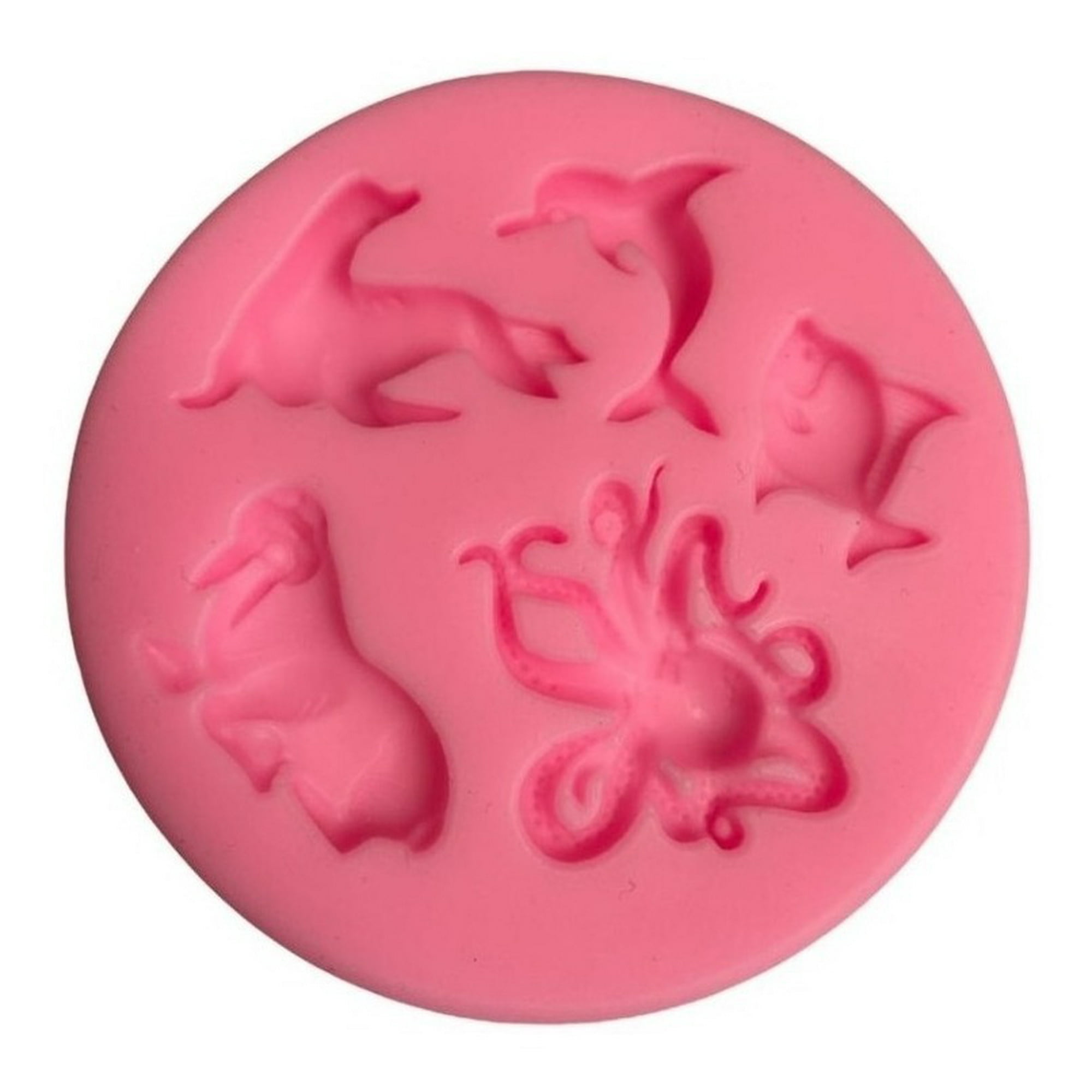 Genérico - Molde De Silicona Molde Delfin Foca Molde Fondant Pulpo Pez