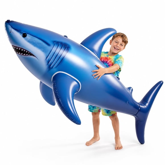 Flotador Inflable Gigante de Tiburón KiddieLoot 190 cm