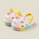 thumbnail image 1 of Boys Girls Adorable Cartoon Unicorn Clogs Garden Shoes, Comfortable Lightweight Hollow Out Non-slip Beach Shoes, Summer, 1 of 2