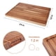 thumbnail image 2 of Tabla de cortar GlowSol de madera de acacia, 60 x 45 cm, con ranura para jugo, 2 of 8