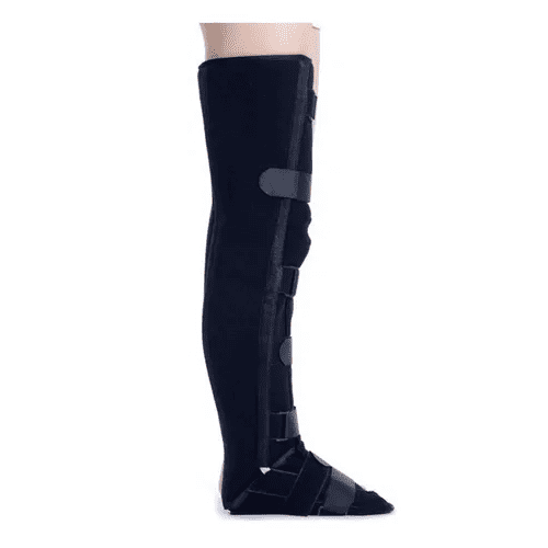Genérico - Ortesis De Rodilla Talla L Bota Larga Inmovilizadora Ortopédica Negro Talla L