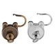 thumbnail image 1 of 2 piezas de estilo antiguo vintage con forma de oso mini candados con candado para bolsas a + b, 1 of 6