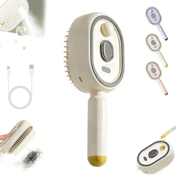 Cepillo pelo vapor eléctrico recargable luz roja cojín aire anti-frizz