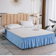 thumbnail image 1 of suxuMhao Falda de Cama Elástica Envolvente con Volantes Tamaño Twin, Azul - Colchón de 39x75 Pulgadas Compatible con Caída de 15 Pulgadas, Falda de Ropa de Cama de 1 Pieza para Decoración de, 1 of 3