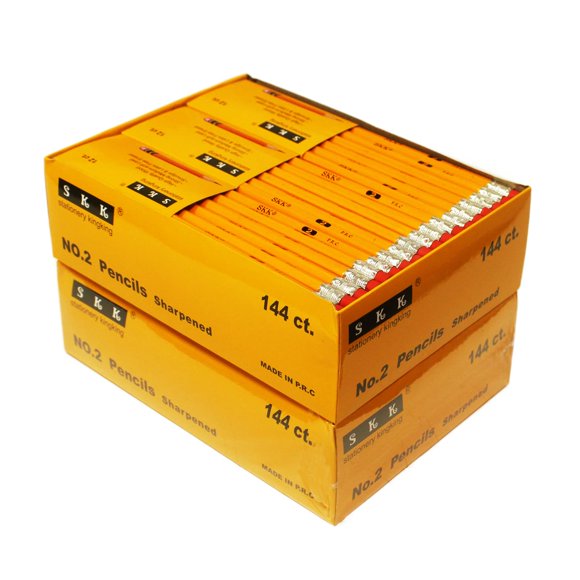 Lápices SKKSTATIONERY 288 unidades #2 18 cm con goma