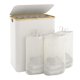 thumbnail image 1 of Cesta de ropa Bathola 145 L con tapa y 3 secciones, color beige, 1 of 6