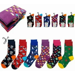 Genérica - Pack12 Calcetines Diseños Variados Algodón Para Mujer35-40