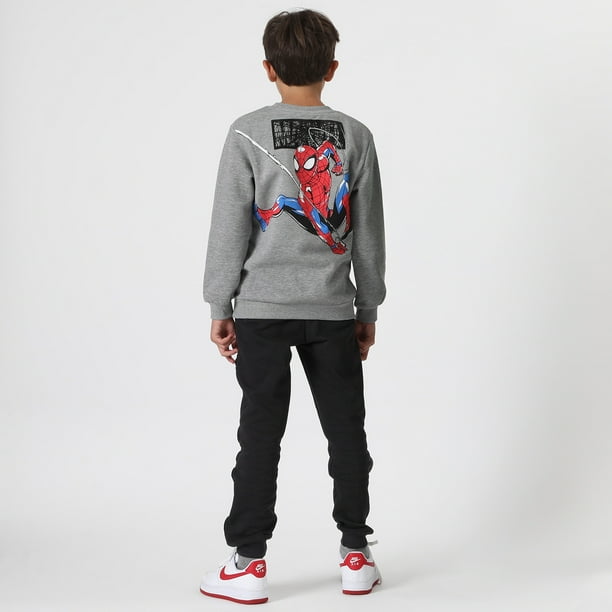 Buzo Niño Spiderman Balance Gris Marvel