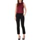 thumbnail image 2 of INSPIRE CHIC Blusas de Trabajo Sólidas sin Mangas para Mujer con Lazo en el Cuello de Satén M Burdeos, 2 of 7