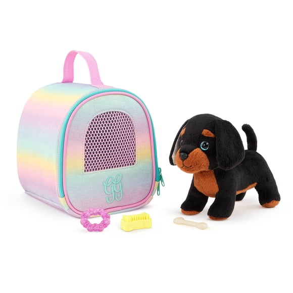 Perro de peluche Toy Glitter para niñas y cachorro Teckel de 3 años o más
