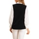 thumbnail image 3 of INSPIRE CHIC Chalecos de Suéter de Punto para Mujer de Color Sólido con Cuello en V Sin Mangas XS Negro, 3 of 8